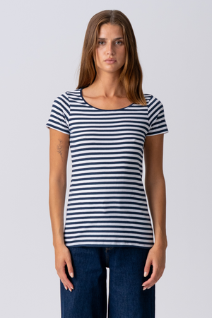 Nørregade T-shirt - Blå-Hvit