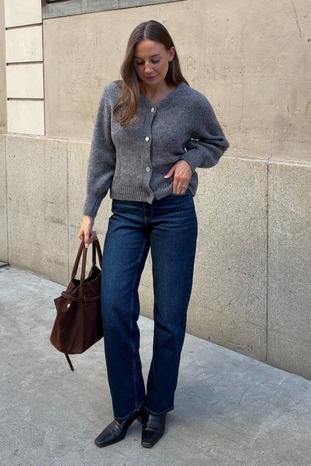 Anna Cardigan - Mørk Grå