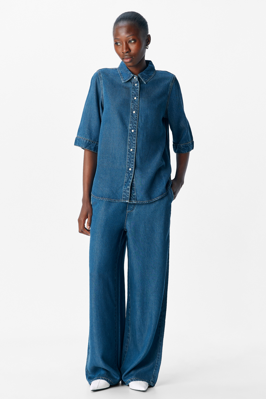 Frame 2/4 Denimtopp - Mørkeblå Denim