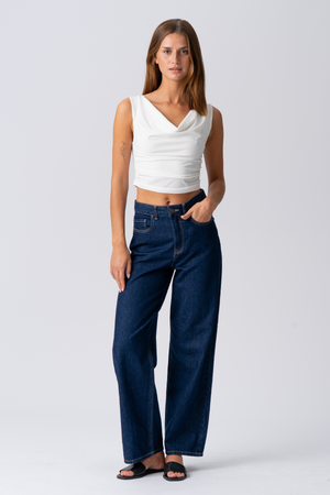 Elisa Waterfall Top - Snøhvit