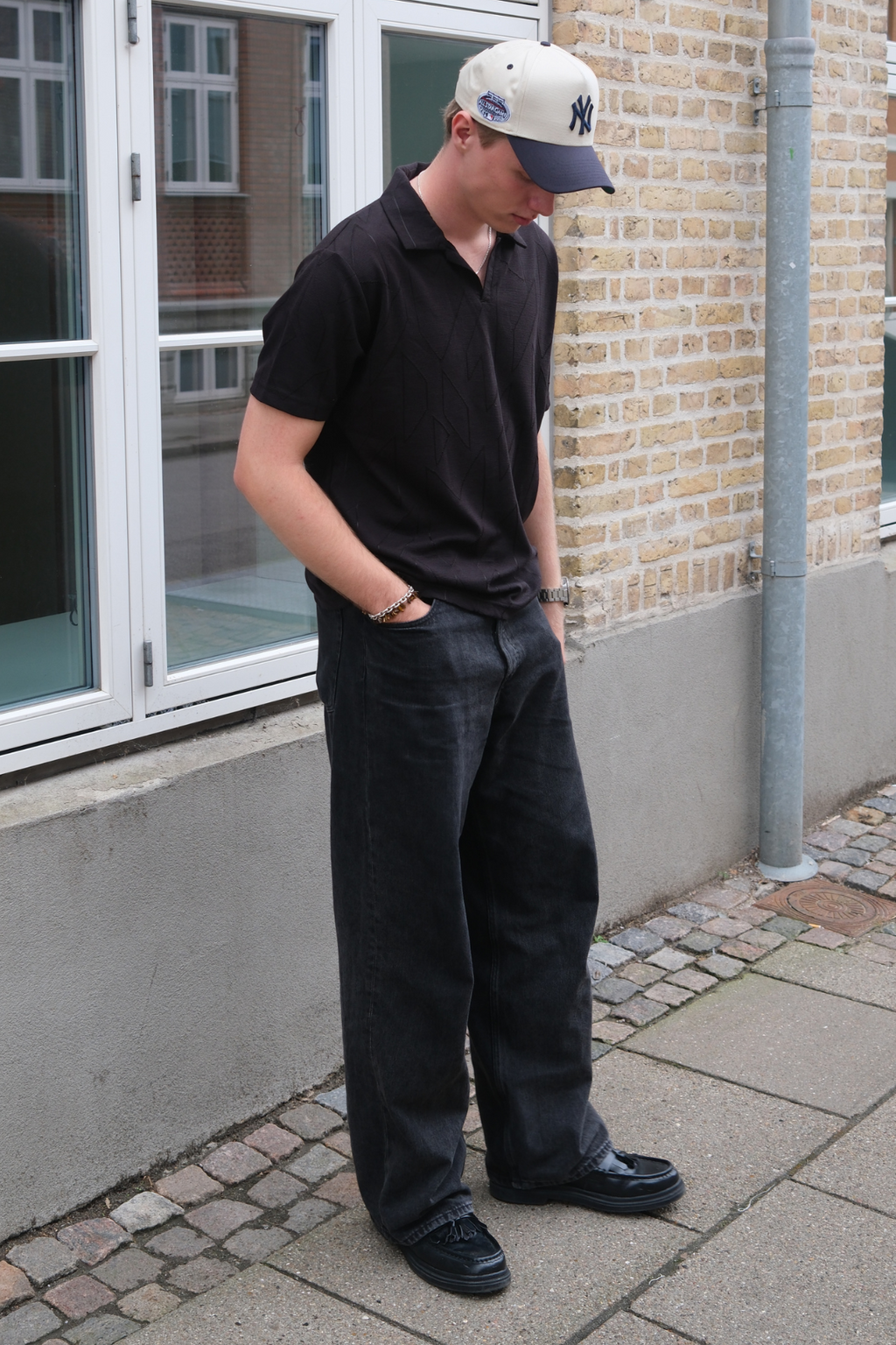 Atlas Textured Polo - Black