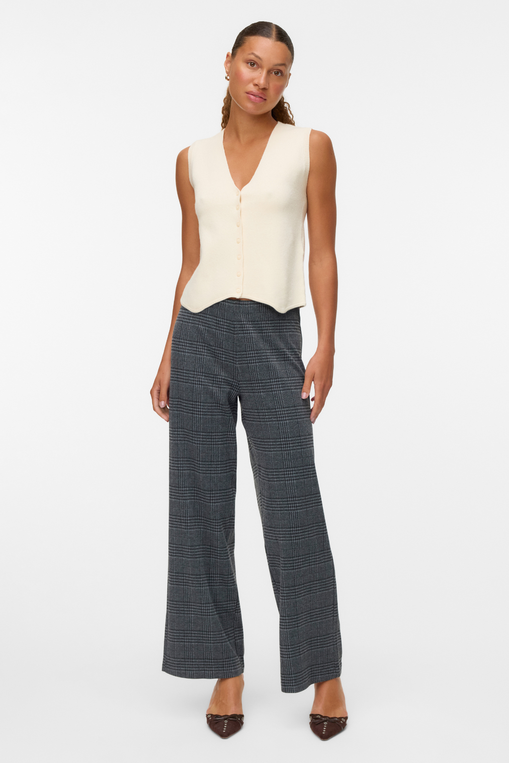 Gull V-Hals Vest - Bjørk