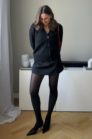 Strikket Cardigan - Svart