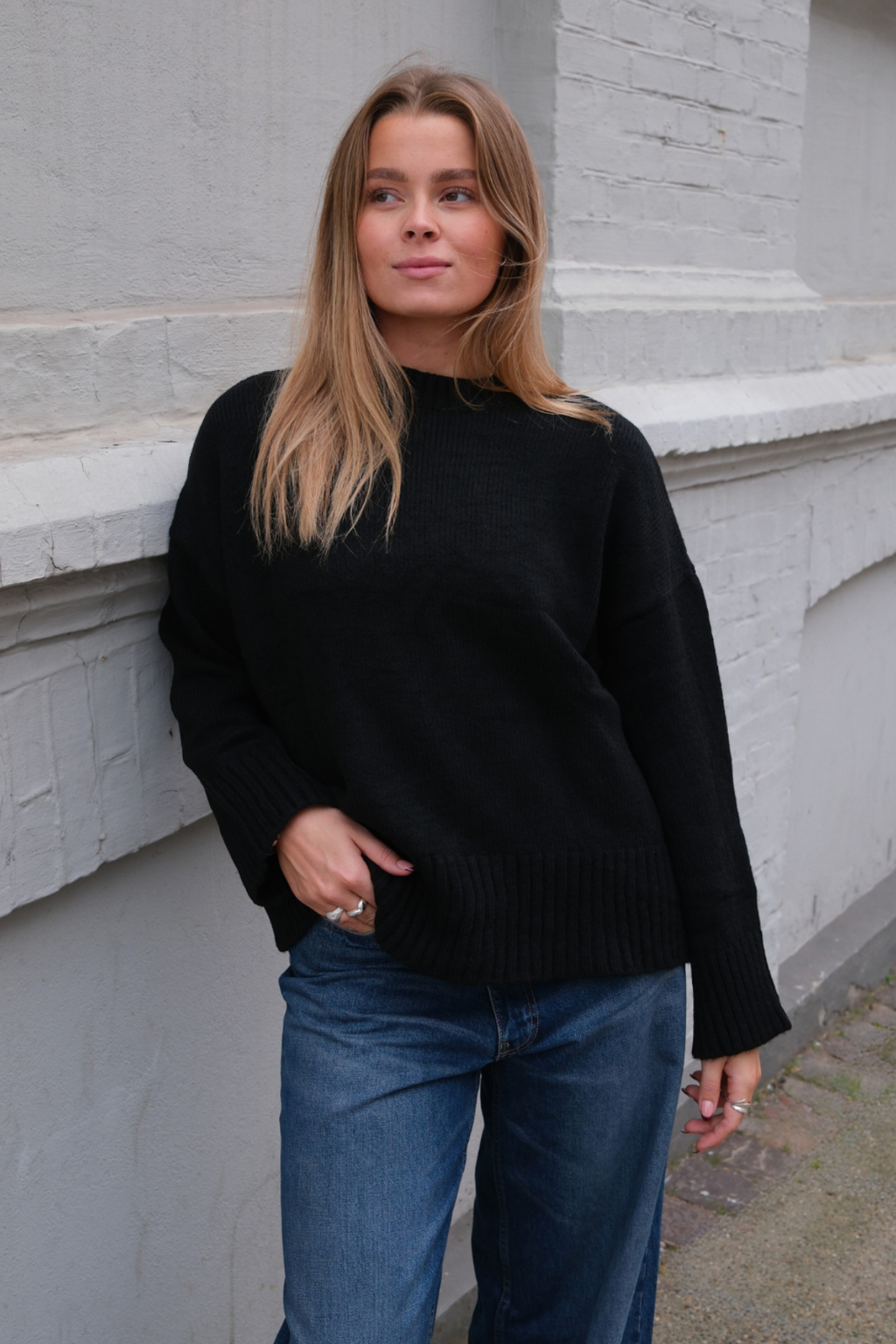 Martina Strikkegenser - Svart