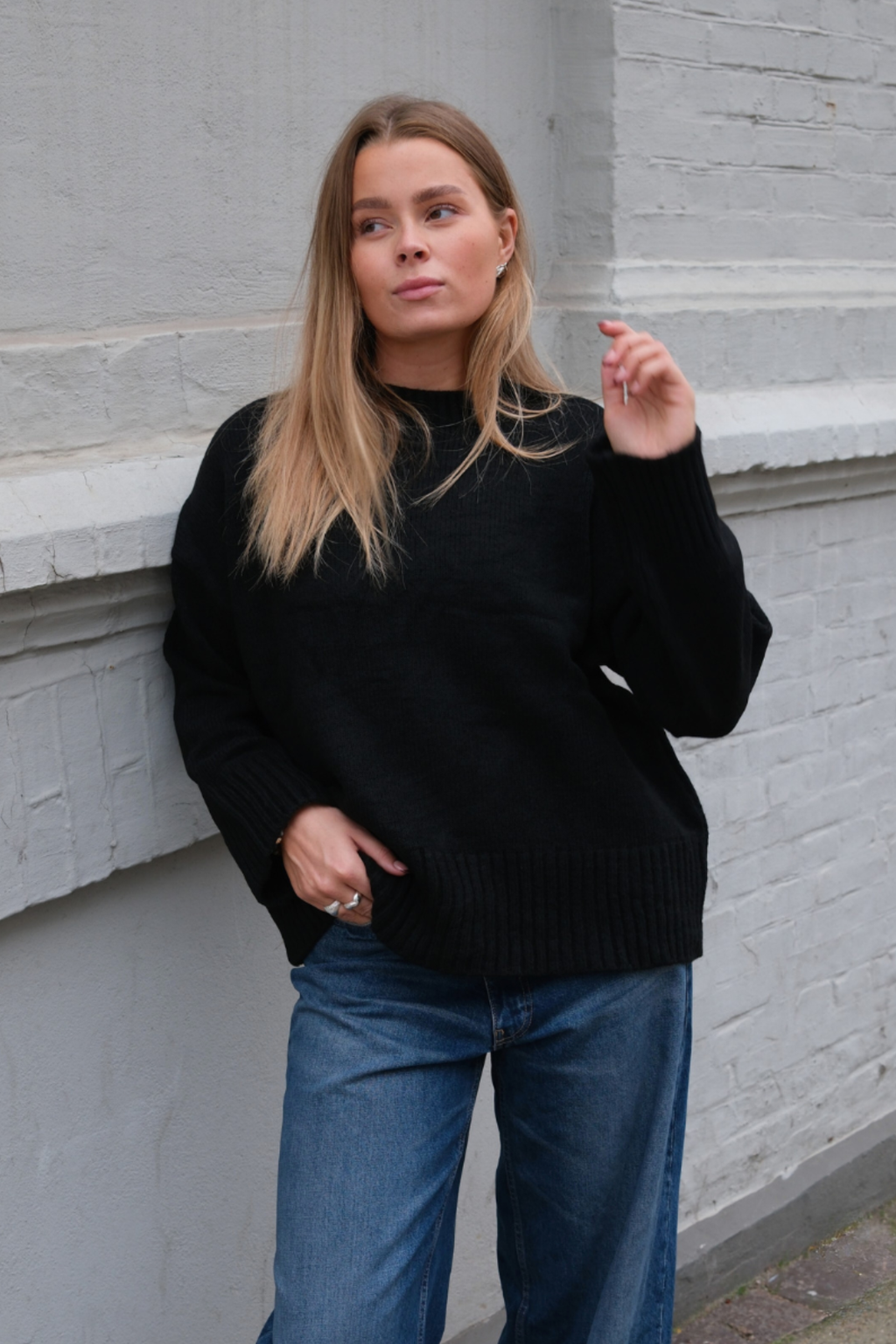 Martina Strikkegenser - Svart