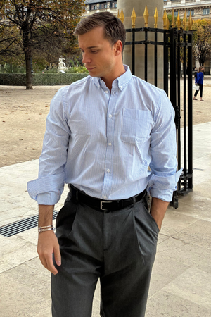 De Originale Performance Oxford Skjorte - Lys Blå/Hvit