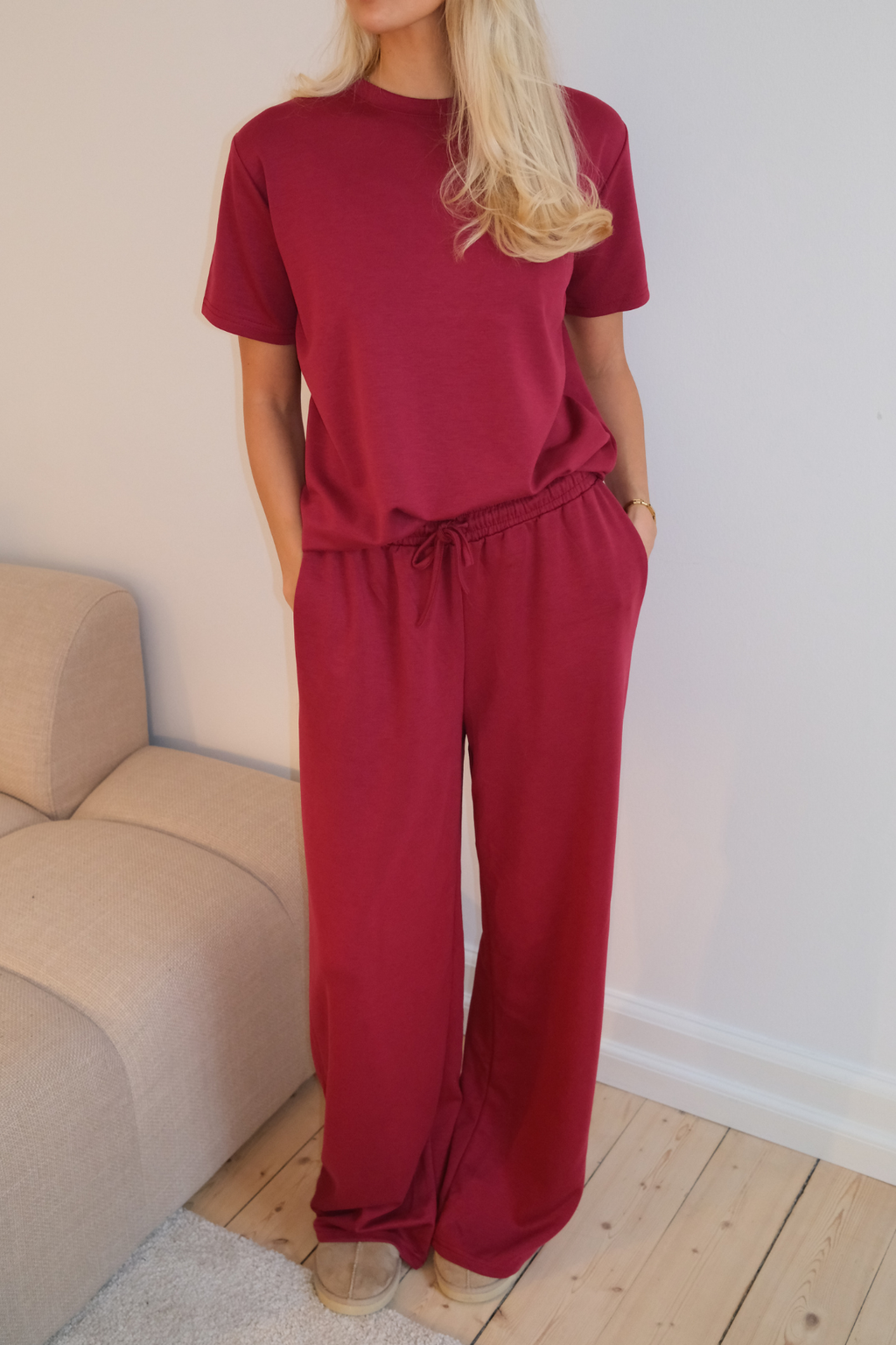 Leah Loose Pants - Burgunder