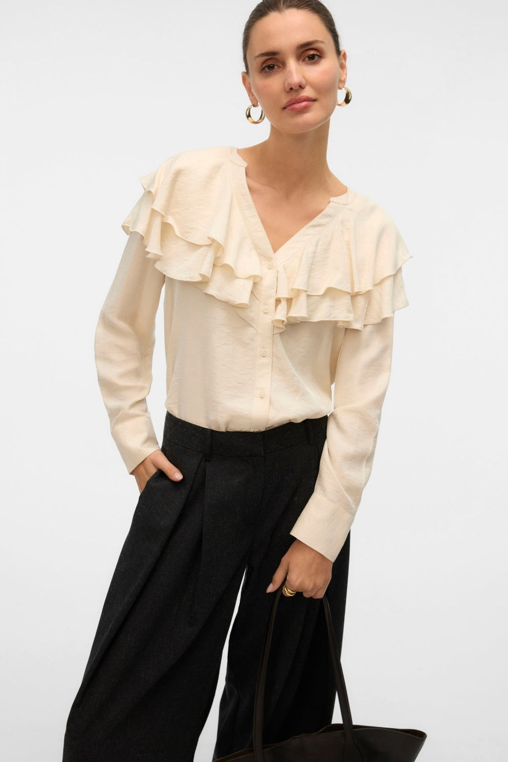 Lizzi Flounce Top - Bjørk