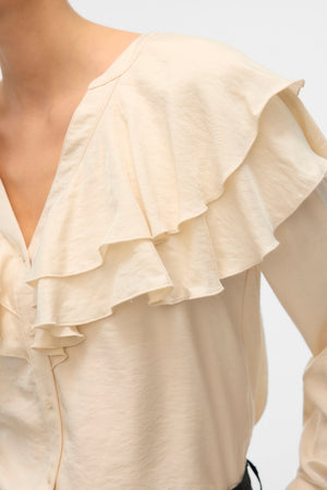 Lizzi Flounce Top - Bjørk