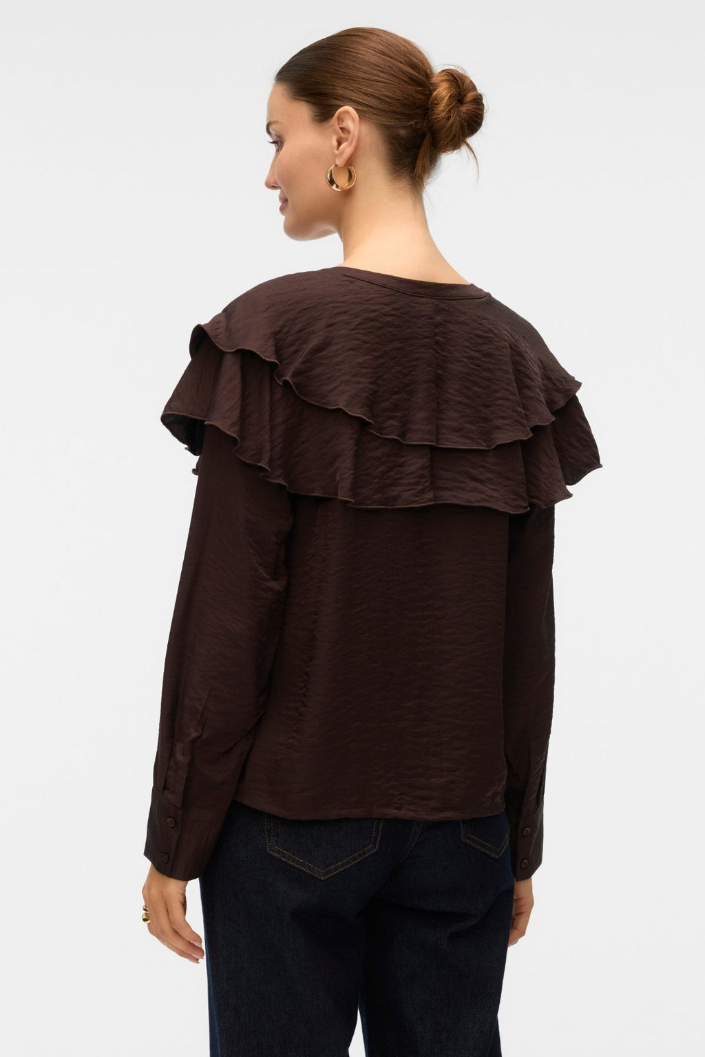 Lizzi Flounce Top - Sjokoladekake