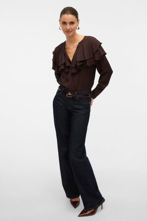 Lizzi Flounce Top - Sjokoladekake