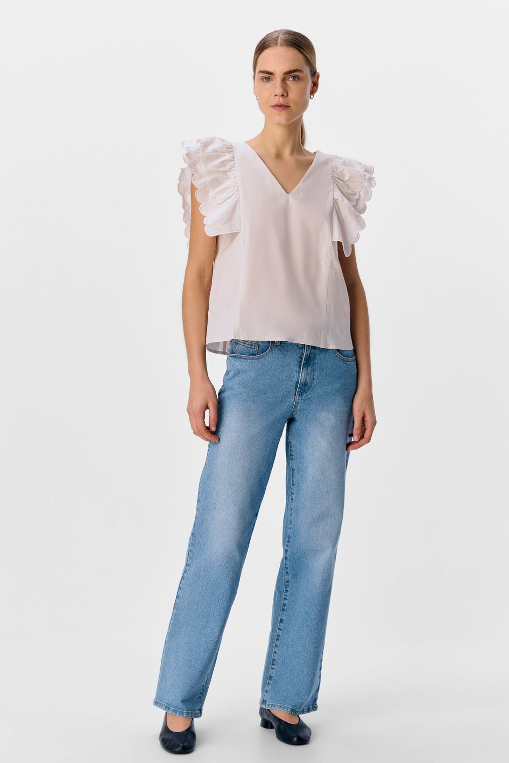 Hope Papaya Nour S/S Top - Hvit Sand