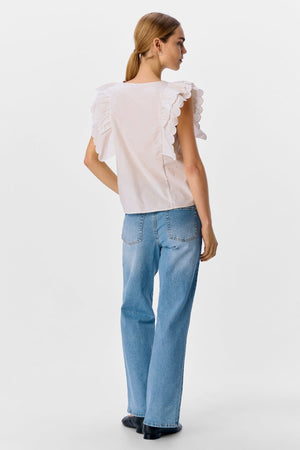 Hope Papaya Nour S/S Top - Hvit Sand