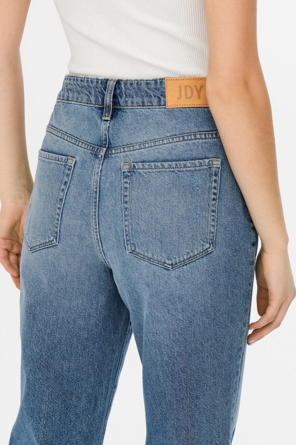 Zikka Farge Blok Bukser - Medium Blå Denim