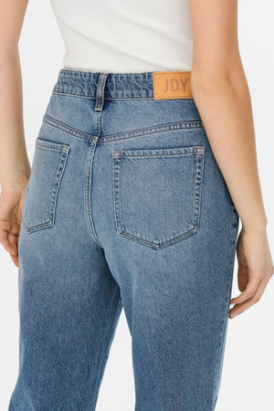 Zikka Farge Blok Bukser - Medium Blå Denim