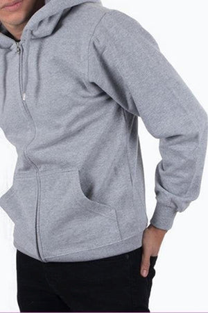 Zip sweat hoodie - Lys Grå