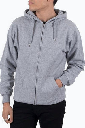 Zip sweat hoodie - Lys Grå