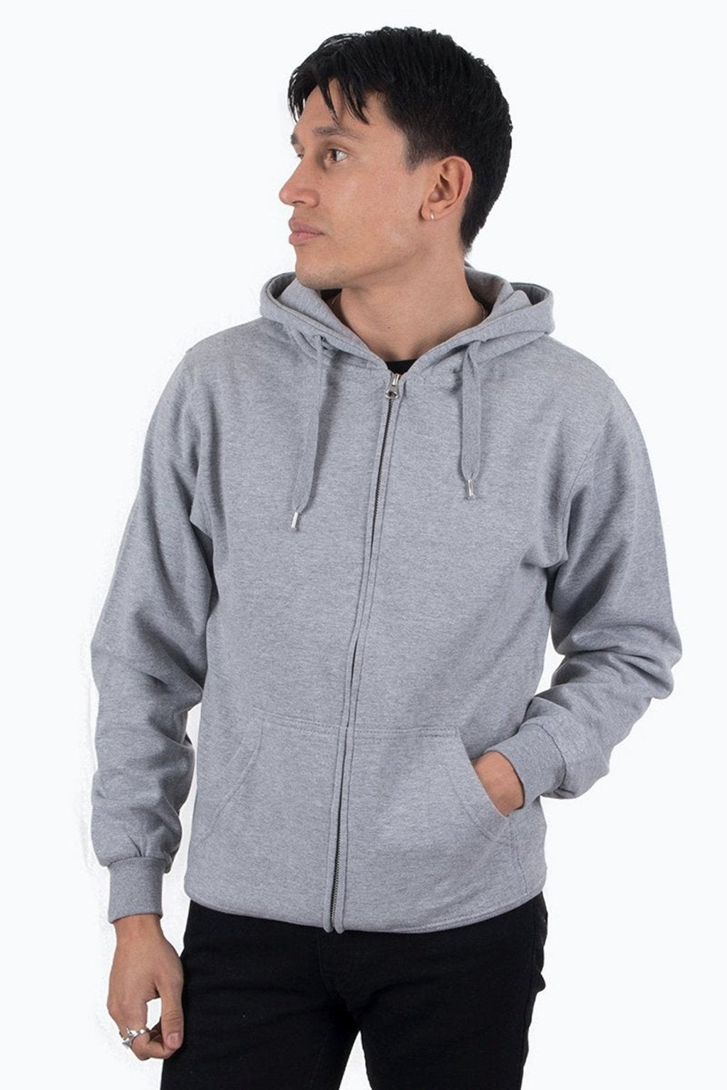 Zip sweat hoodie - Lys Grå