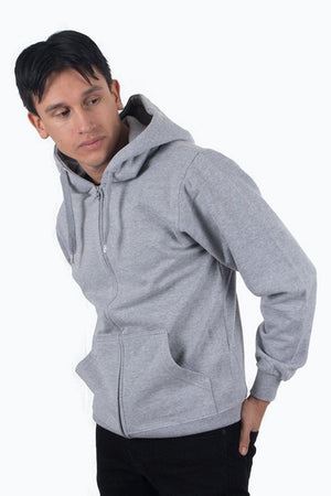 Zip sweat hoodie - Lys Grå
