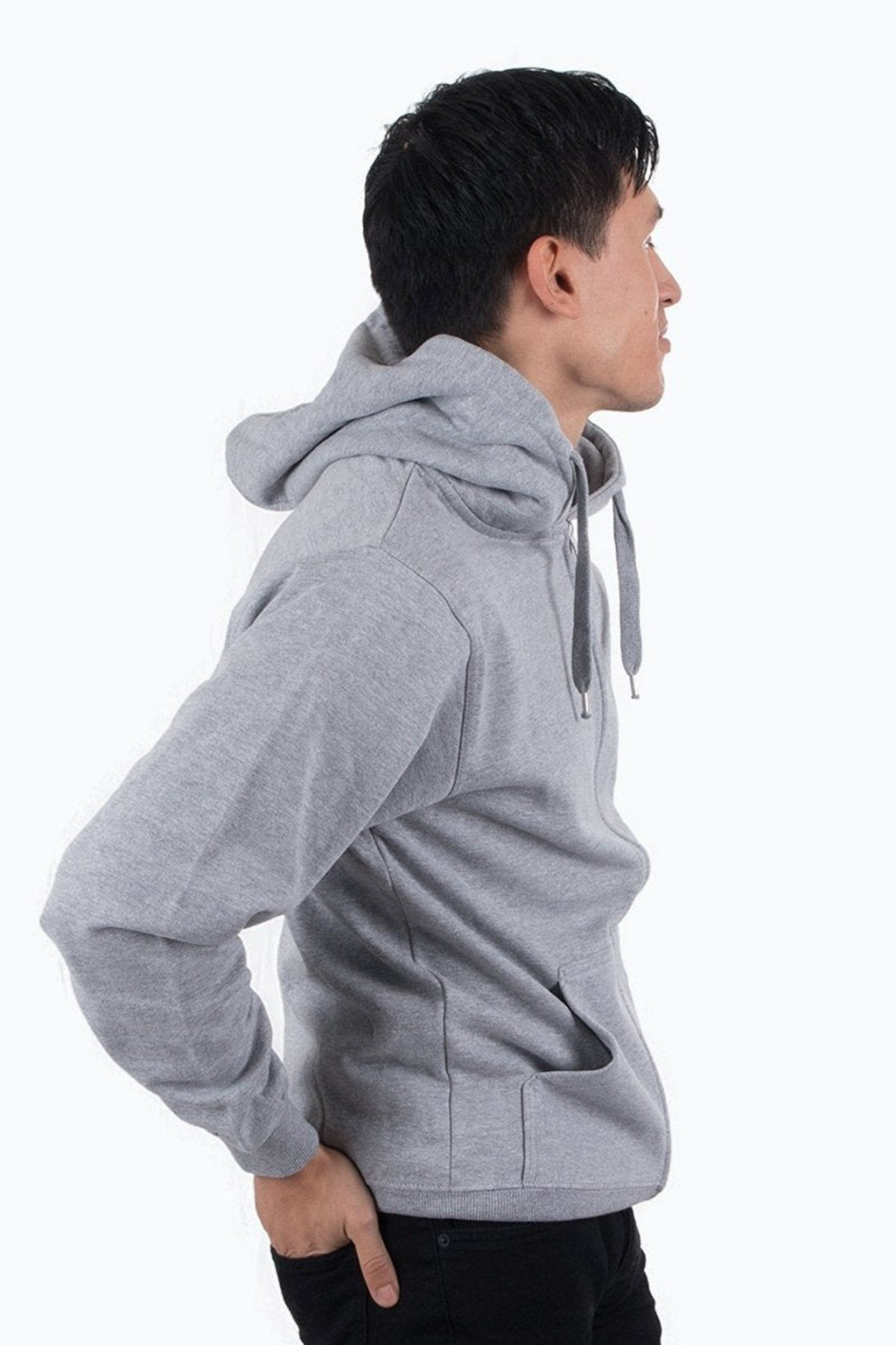 Zip sweat hoodie - Lys Grå
