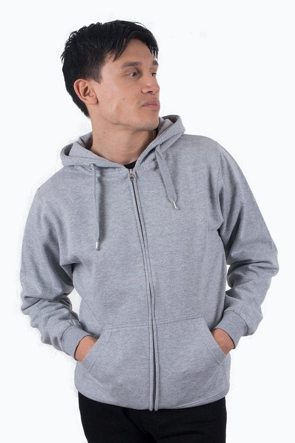 Zip sweat hoodie - Lys Grå