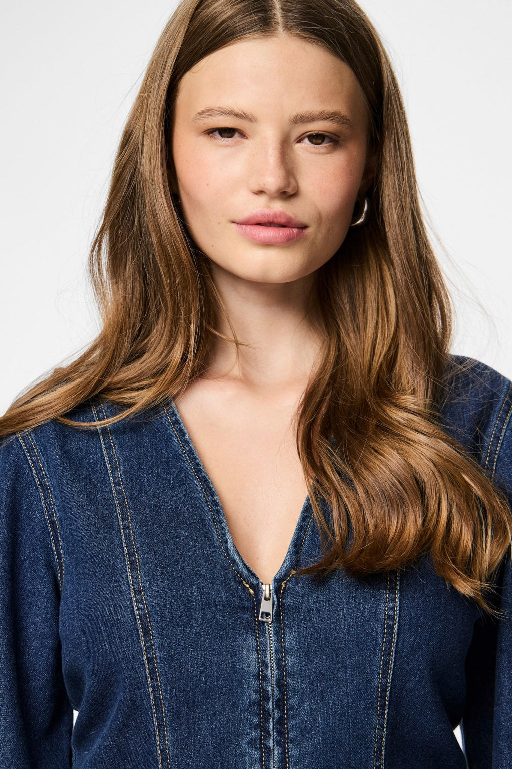 Flora Denimkjole - Mørkeblå Denim