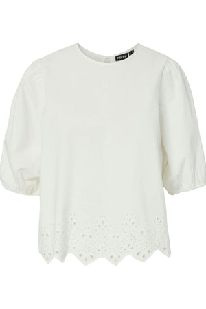 Salmina New Topp - Cloud Dancer Broderi