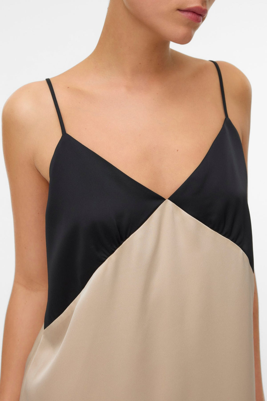Joy Singlet Ankle Kjole - Black Cement Contrast