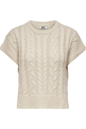 Violetta Cable Vest - Eggnog