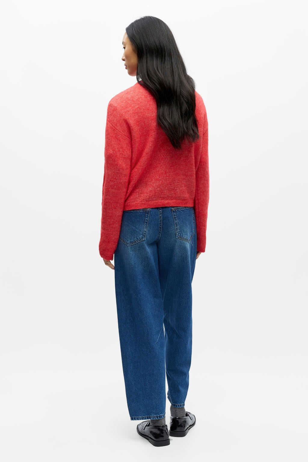 Agate Strikket Cardigan - Poinsettia Melange