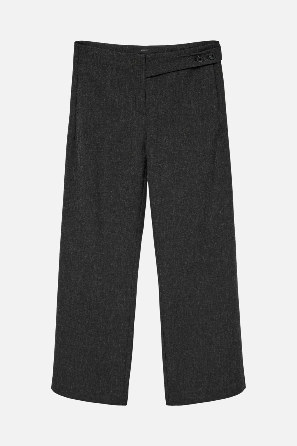 Bestie Wide Strap Pant - Mørkegrå Melange