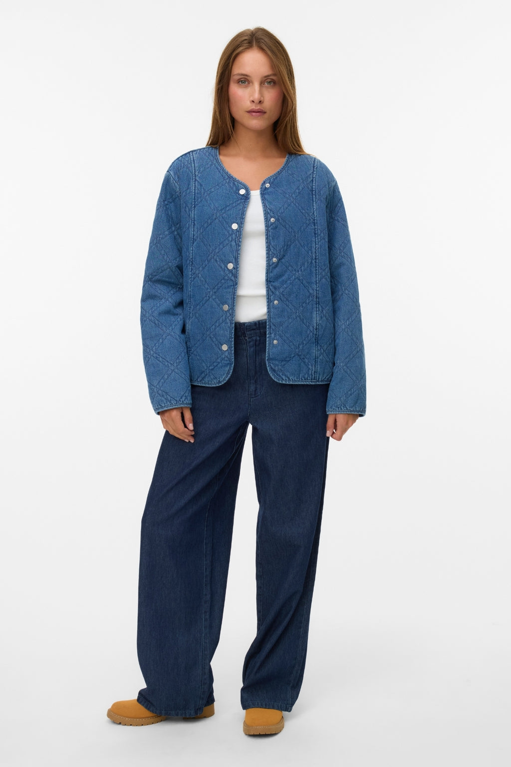 Era Quiltet Jakke - Medium Blue Denim