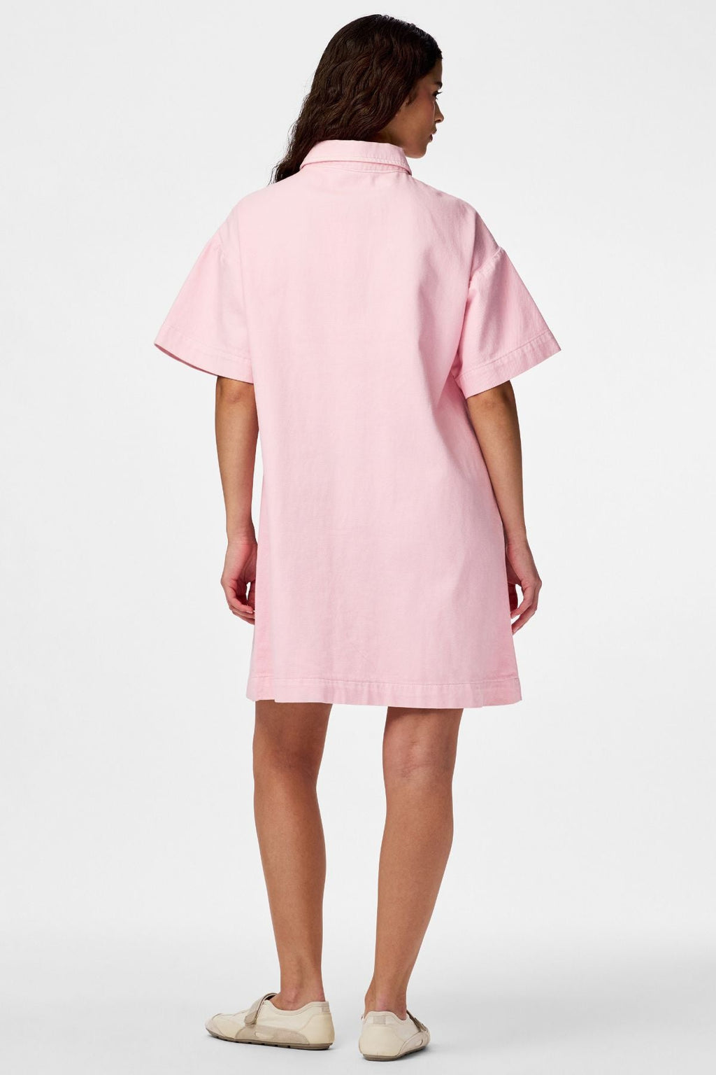 Sky A-Shape Denimkjole - Roseate Spoonbill