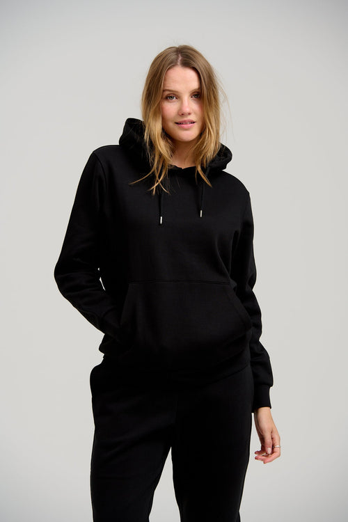 Basic Sweatsuit with Hoodie (Black) - Package Deal (Women) - TeeShoppen Group™ - Sweatsuit - TeeShoppen