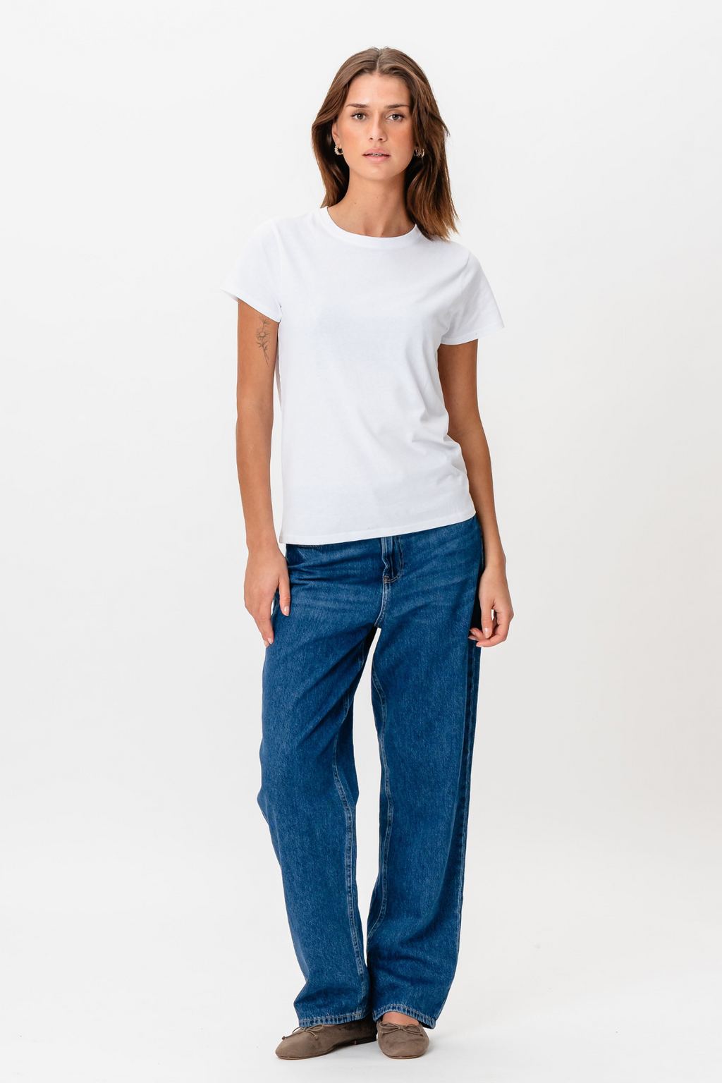 Basic T-shirt - Hvit