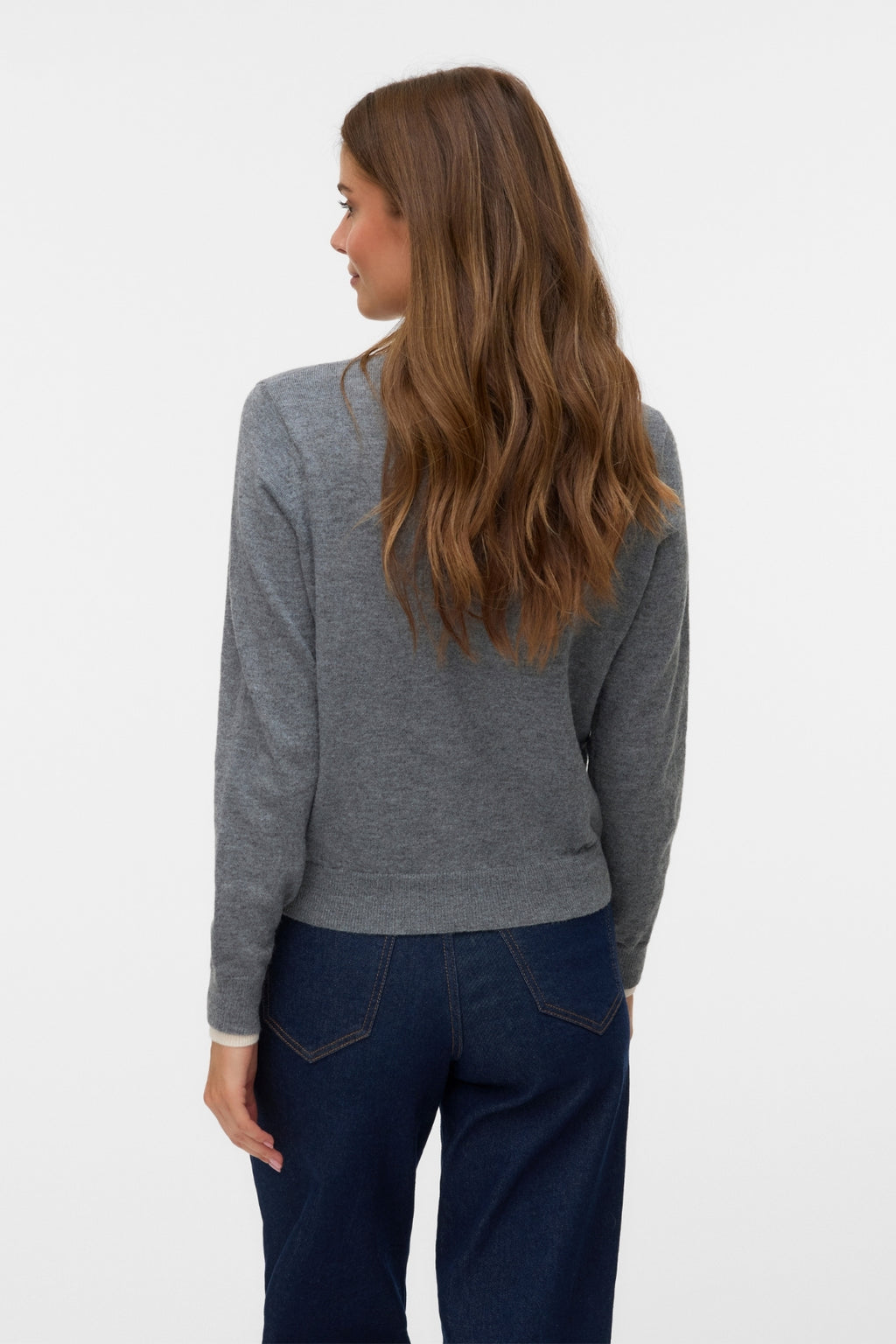 Wonderful O-hals Cardigan - Mellomgrå Melange