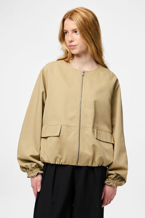 Berit Balloon Bomber Jakke - Travertine