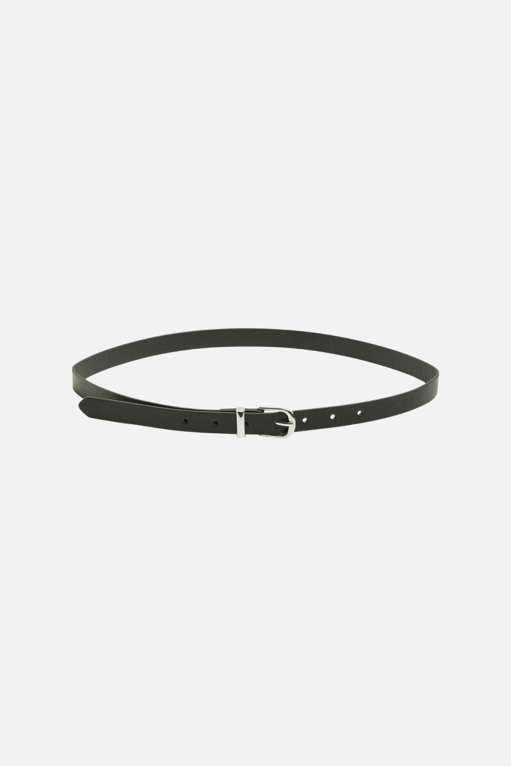 Myra Slim Belt - Black Silver