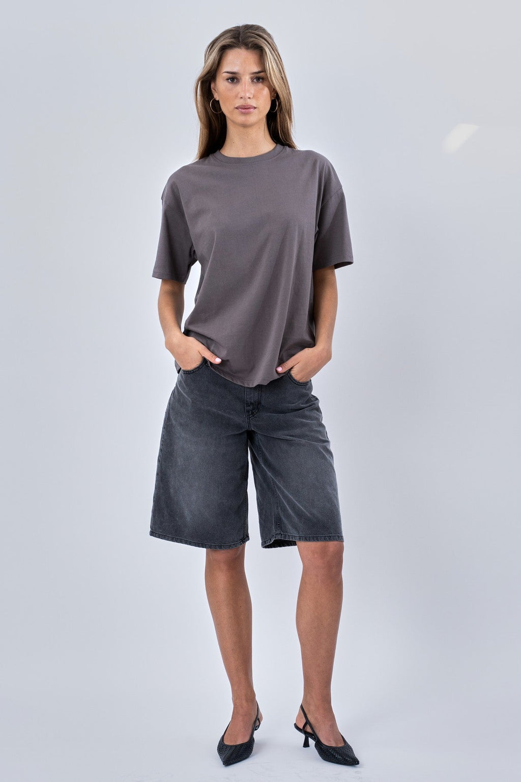 Heavy Boxfit Tee - Mørk Grå