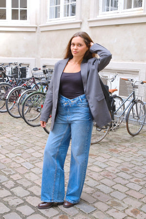Klassisk fit Blazer - Mørk Grå