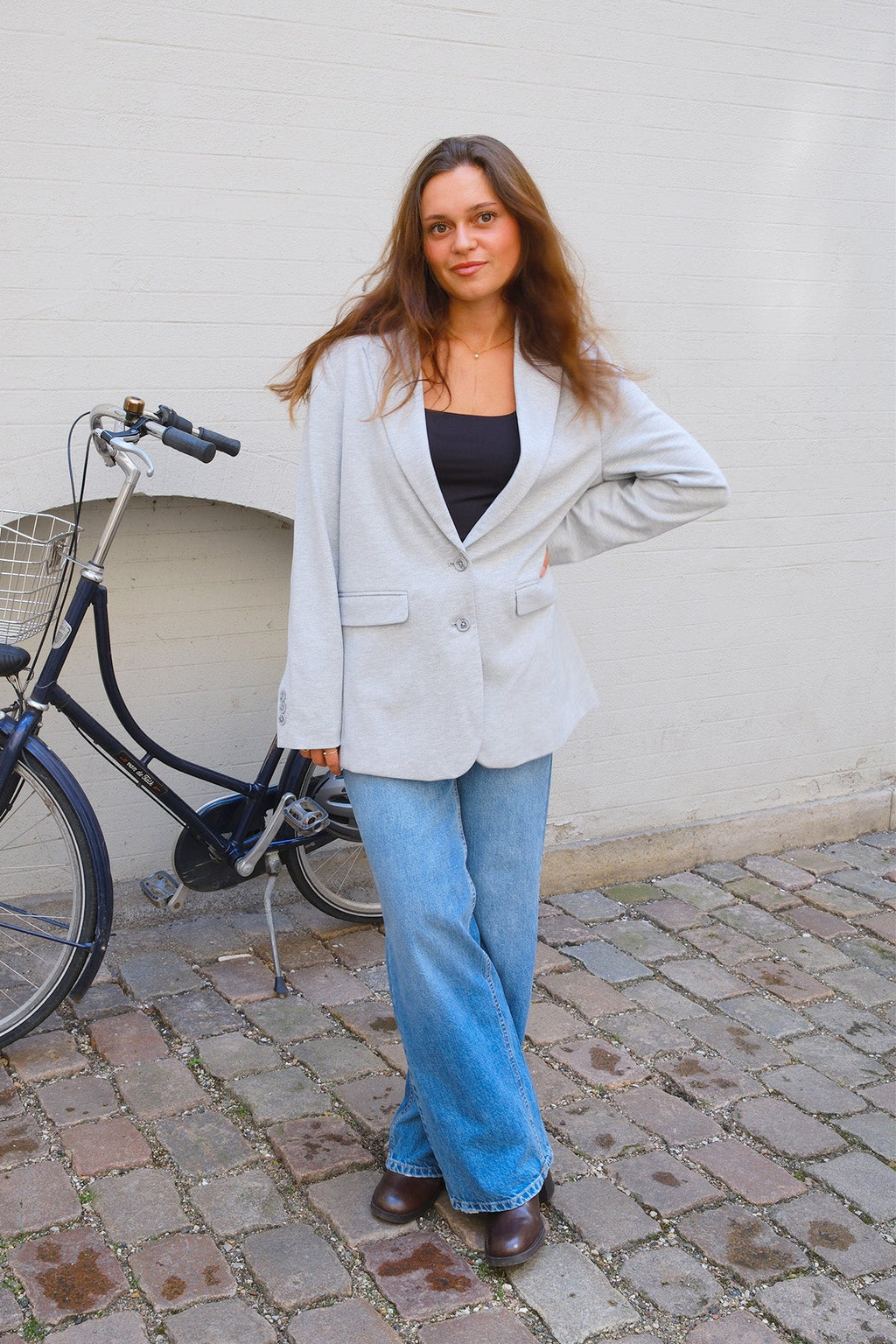Klassisk fit Blazer - Lys Grå