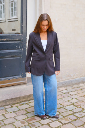Klassisk fit Blazer - Marineblå