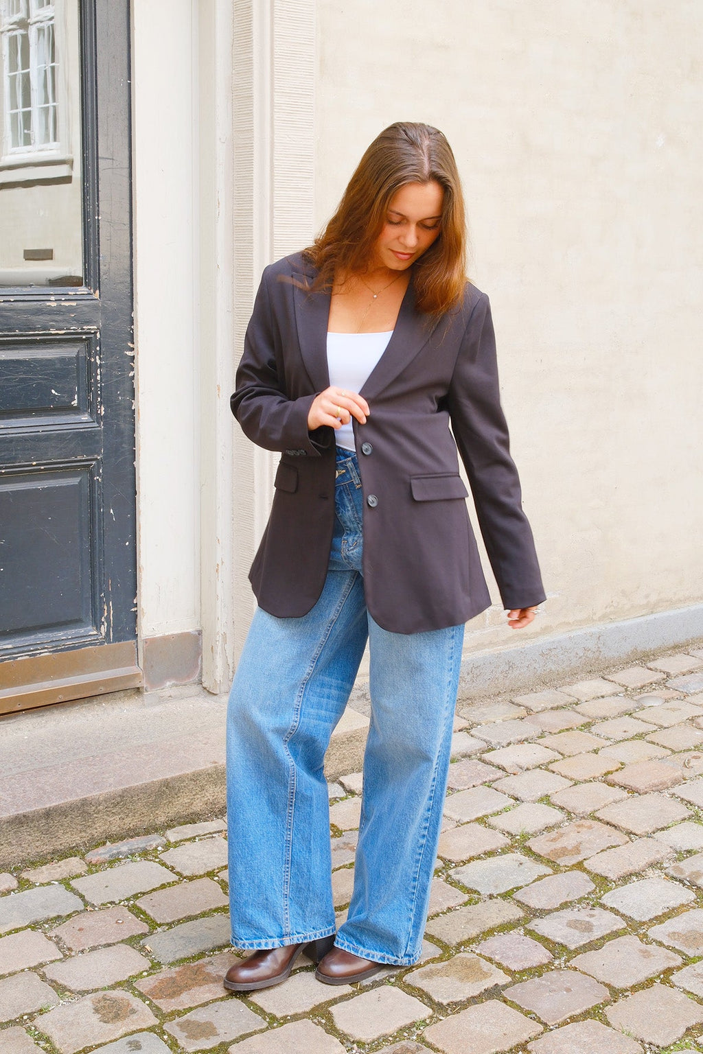 Klassisk fit Blazer - Marineblå