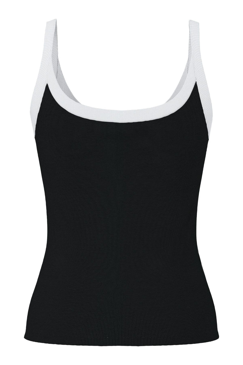 May Strap Top - Black-Bright White