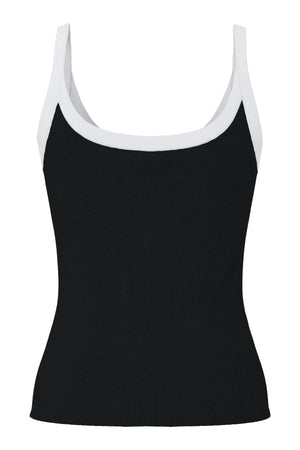 May Strap Top - Black-Bright White
