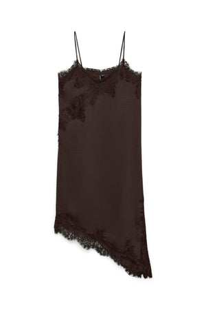 Novi Lace Singlet Kjole - Chicory Coffee