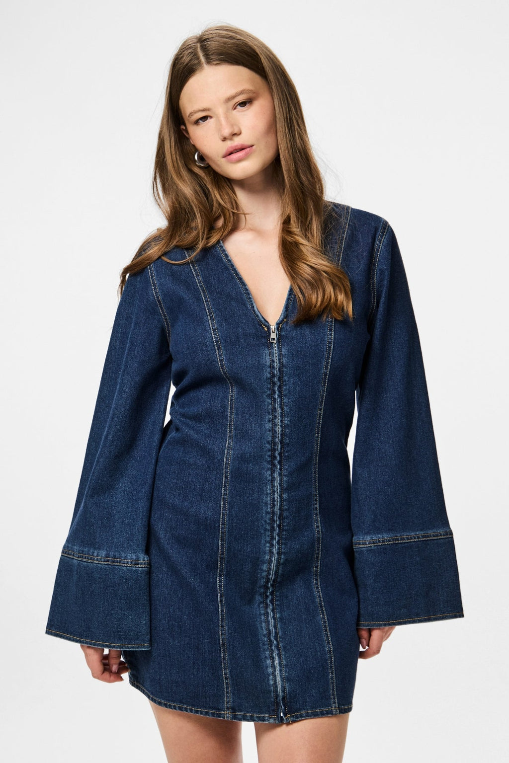 Flora Denimkjole - Mørkeblå Denim