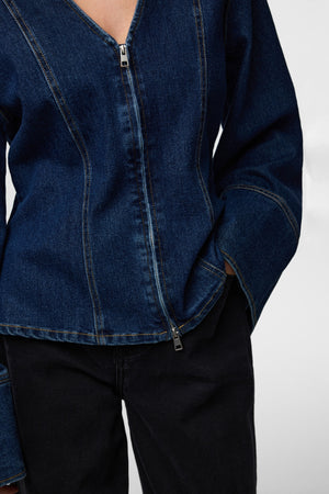 Flora Denimskjorte - Dark Blue Denim