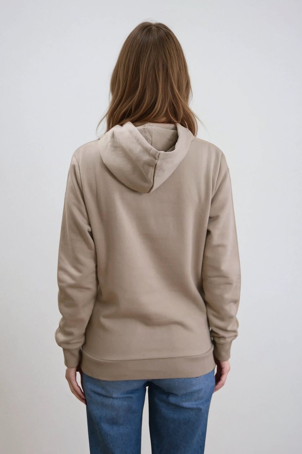 Boyfriend Sweat Hoodie - Mørk Beige