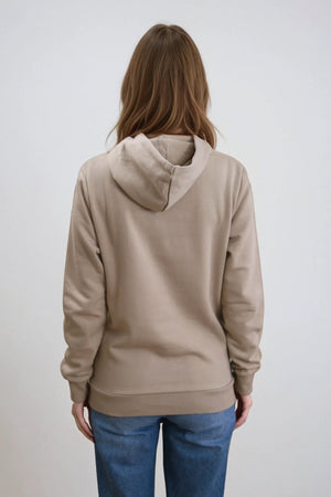 Boyfriend Sweat Hoodie - Mørk Beige